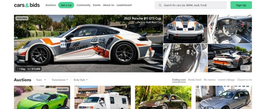 موقع Car & Bids موقع Car & Bids