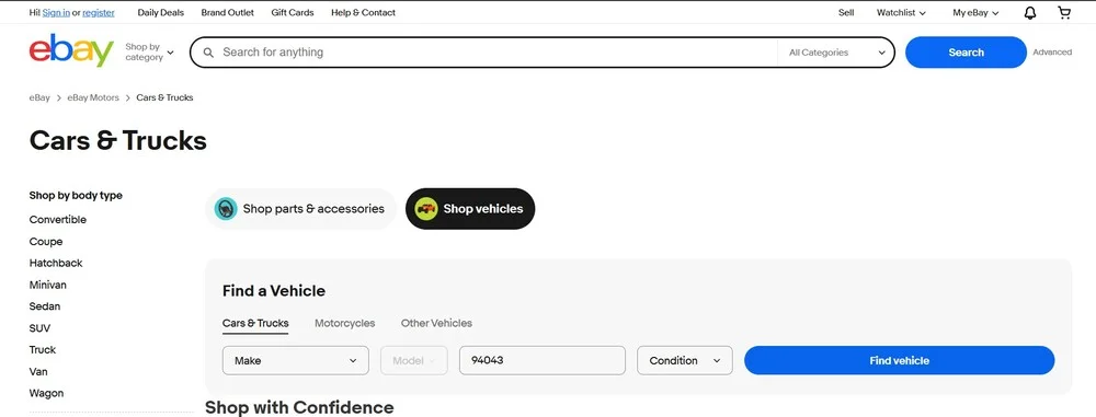 موقع eBay Motors امريكي لبيع السيارات موقع eBay Motors امريكي لبيع السيارات