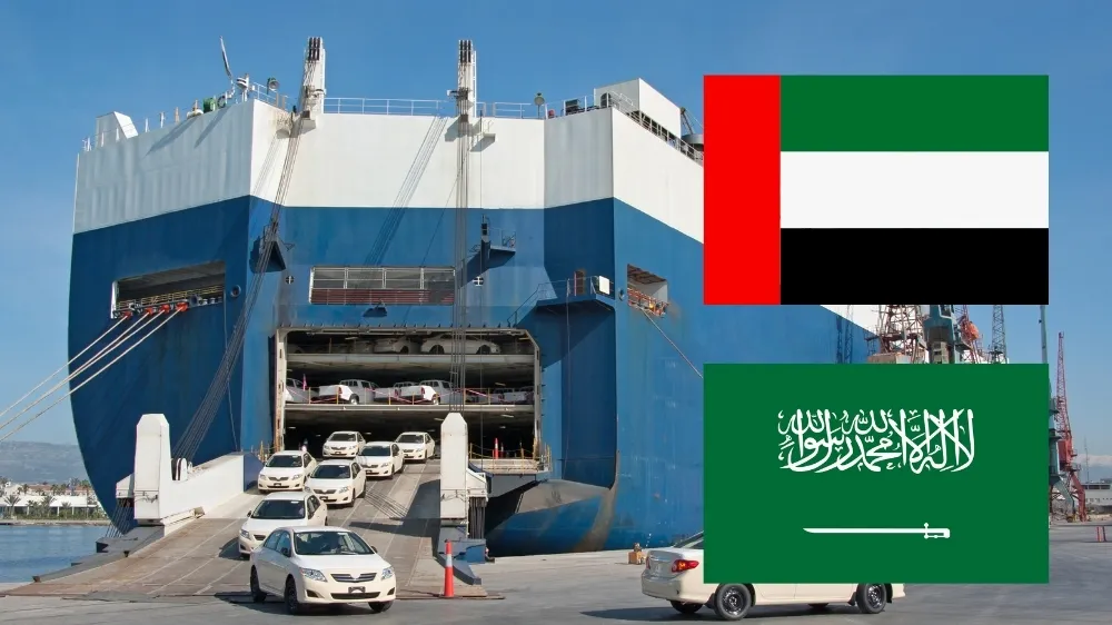 طريقة شحن السيارات من الإمارات إلى السعودية